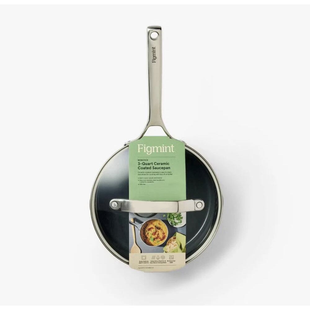 3qt Nonstick Ceramic Coated Aluminum Sauce Pan Dark Gray - Figmint Brand New - Picture 5 of 6
